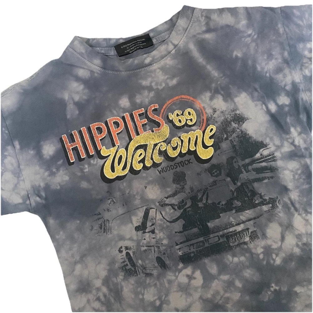 Kids/Youth Woodstock Music Hippie Tee Acid Wash CottonOn 100% Cotton Size 5